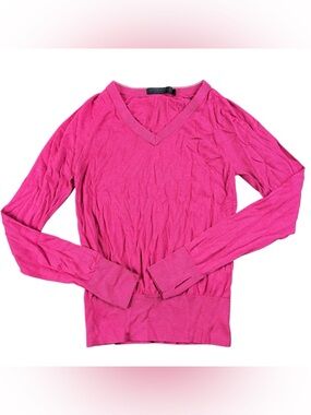 Icebreaker Women's V-Neck Merino Top in Deep Raspberry